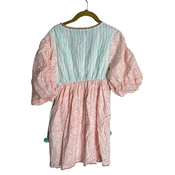 Ash & Eden NWT Boho Palmi Puff Sleeve Mini Dress Small msrp $340 - Picture 7 of 8